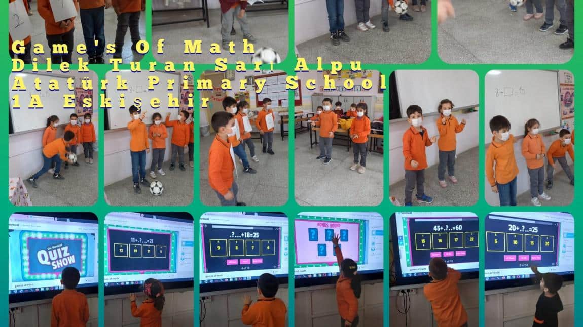 Alpu Atatürk İlkokulu 1A sınıfı Öğrencileri Game's Of Math eTwinning projesinin 6. Oyunu